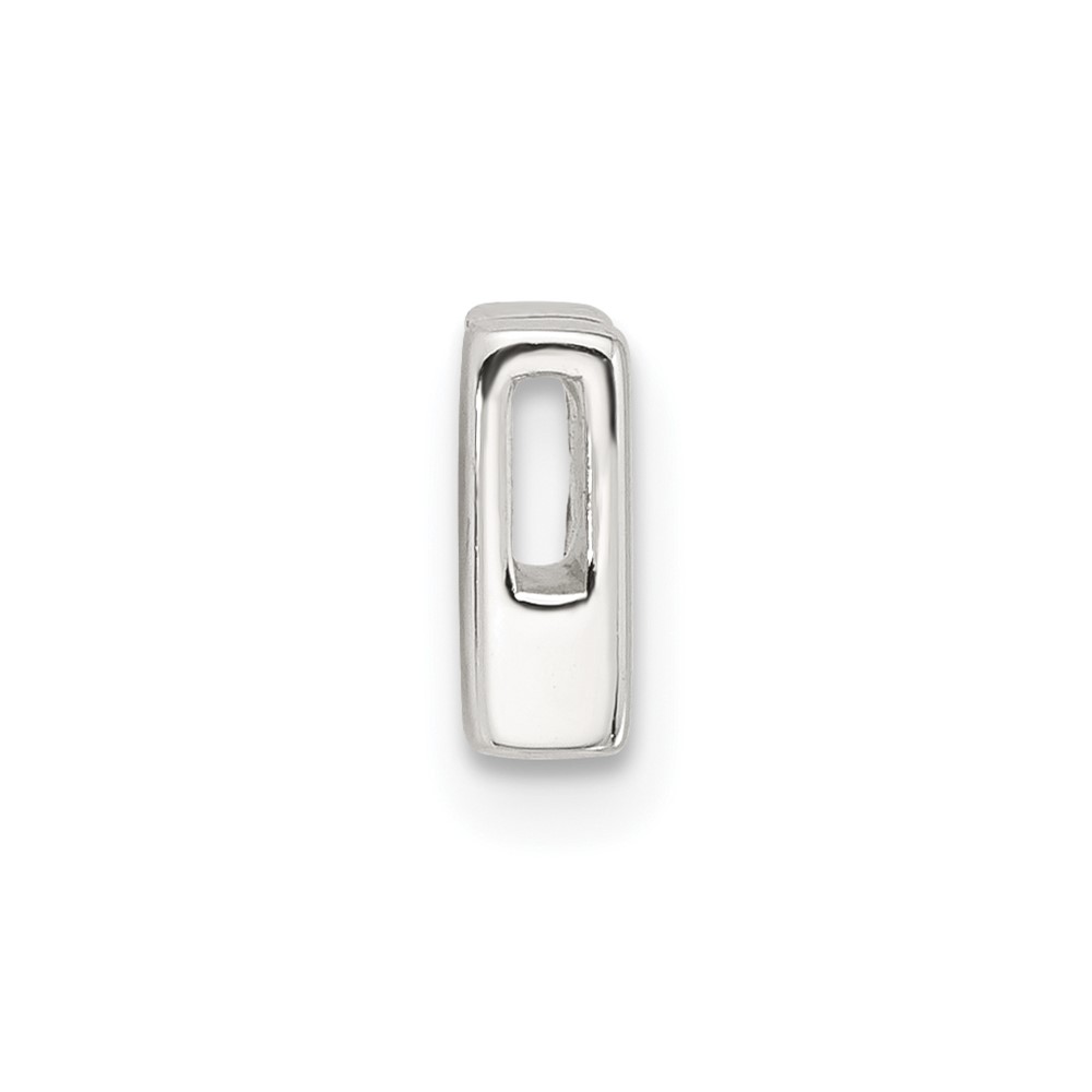 Sterling Silver E-coated Letter K Slide Charm (QC11488K)