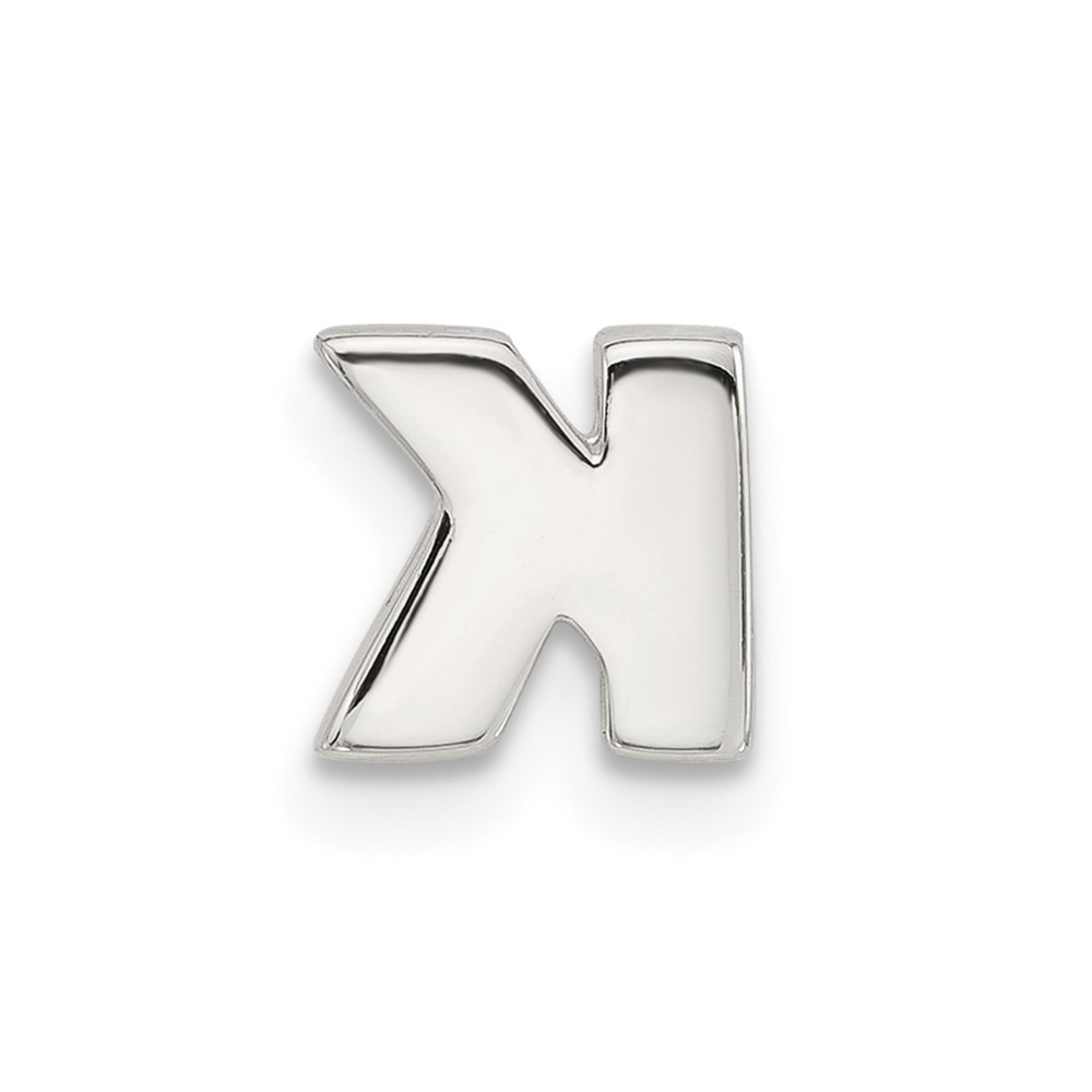Sterling Silver E-coated Letter K Slide Charm (QC11488K)