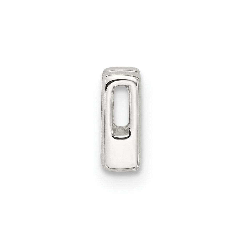 Sterling Silver E-coated Letter M Slide Charm (QC11488M)