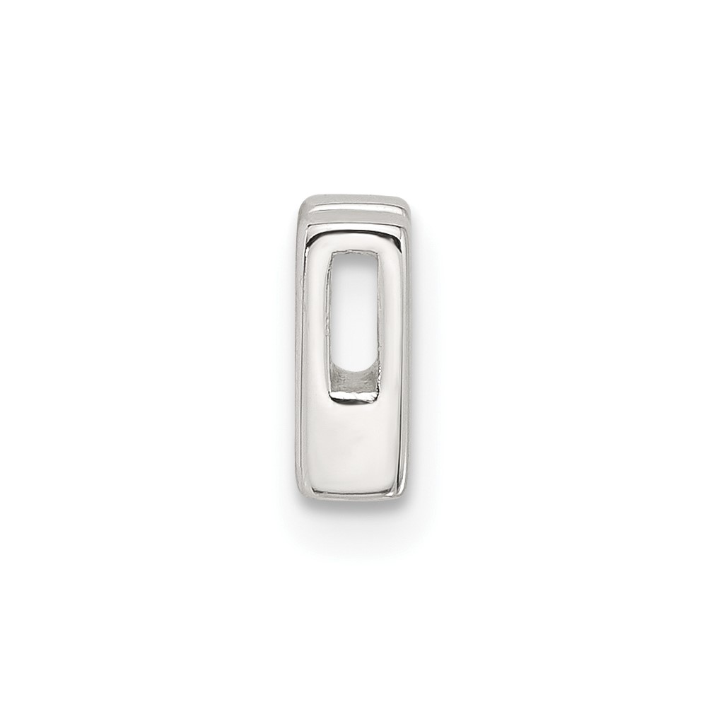 Sterling Silver E-coated Letter N Slide Charm (QC11488N)