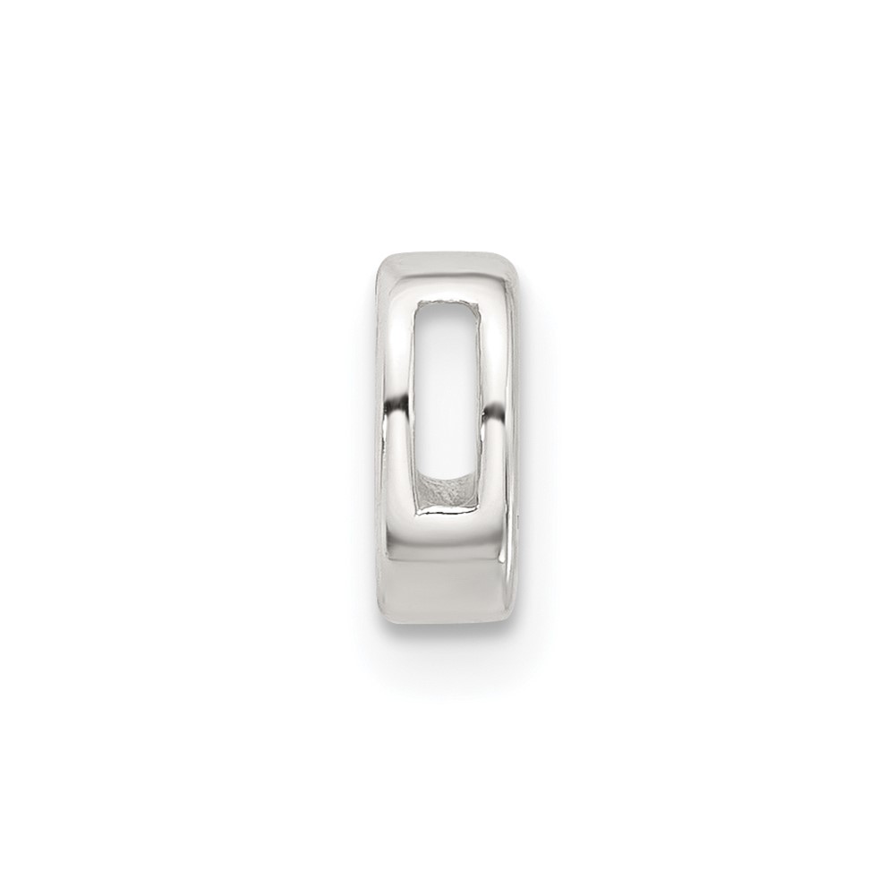 Sterling Silver E-coated Letter O Slide Charm (QC11488O)