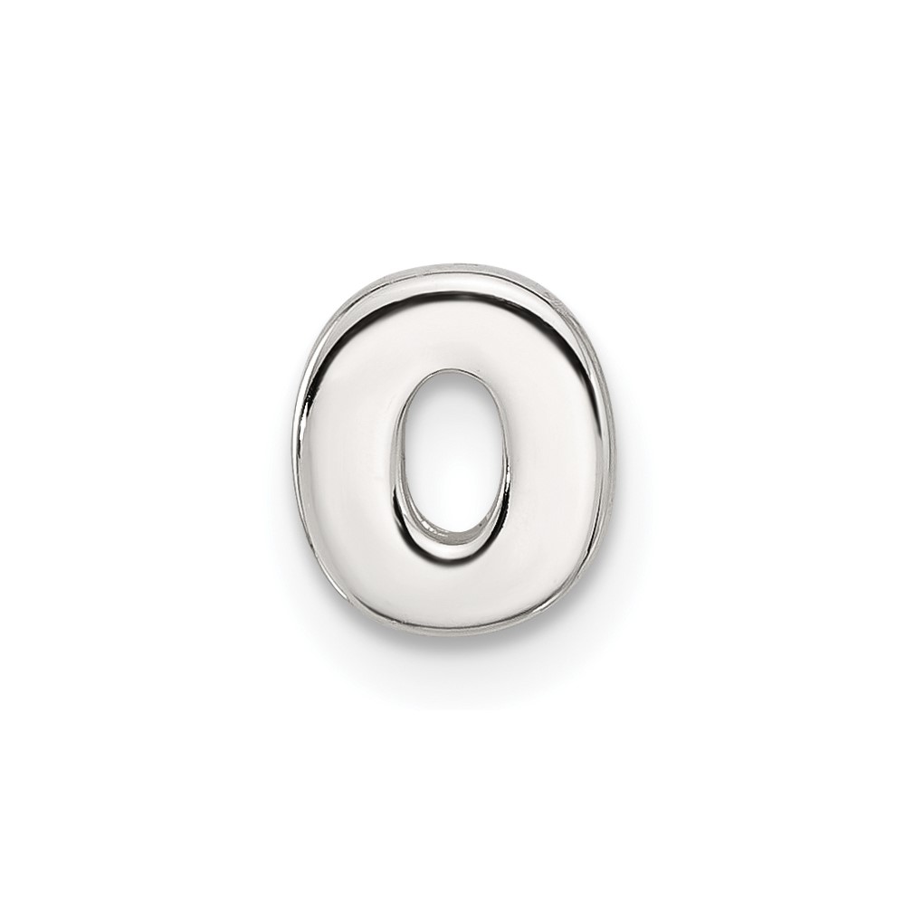 Sterling Silver E-coated Letter O Slide Charm (QC11488O)