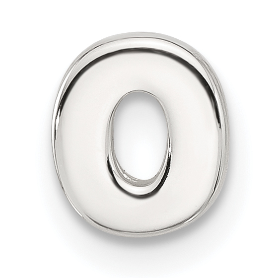 Sterling Silver E-coated Letter O Slide Charm (QC11488O)