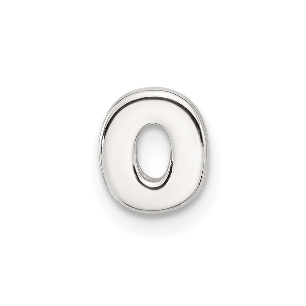 Sterling Silver E-coated Letter O Slide Charm (QC11488O)