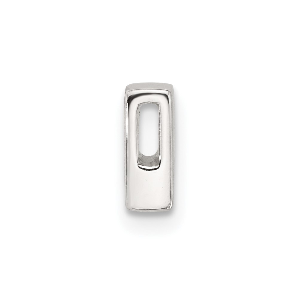 Sterling Silver E-coated Letter P Slide Charm (QC11488P)
