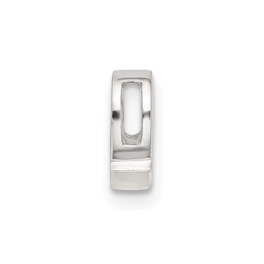 Sterling Silver E-coated Letter Q Slide Charm (QC11488Q)