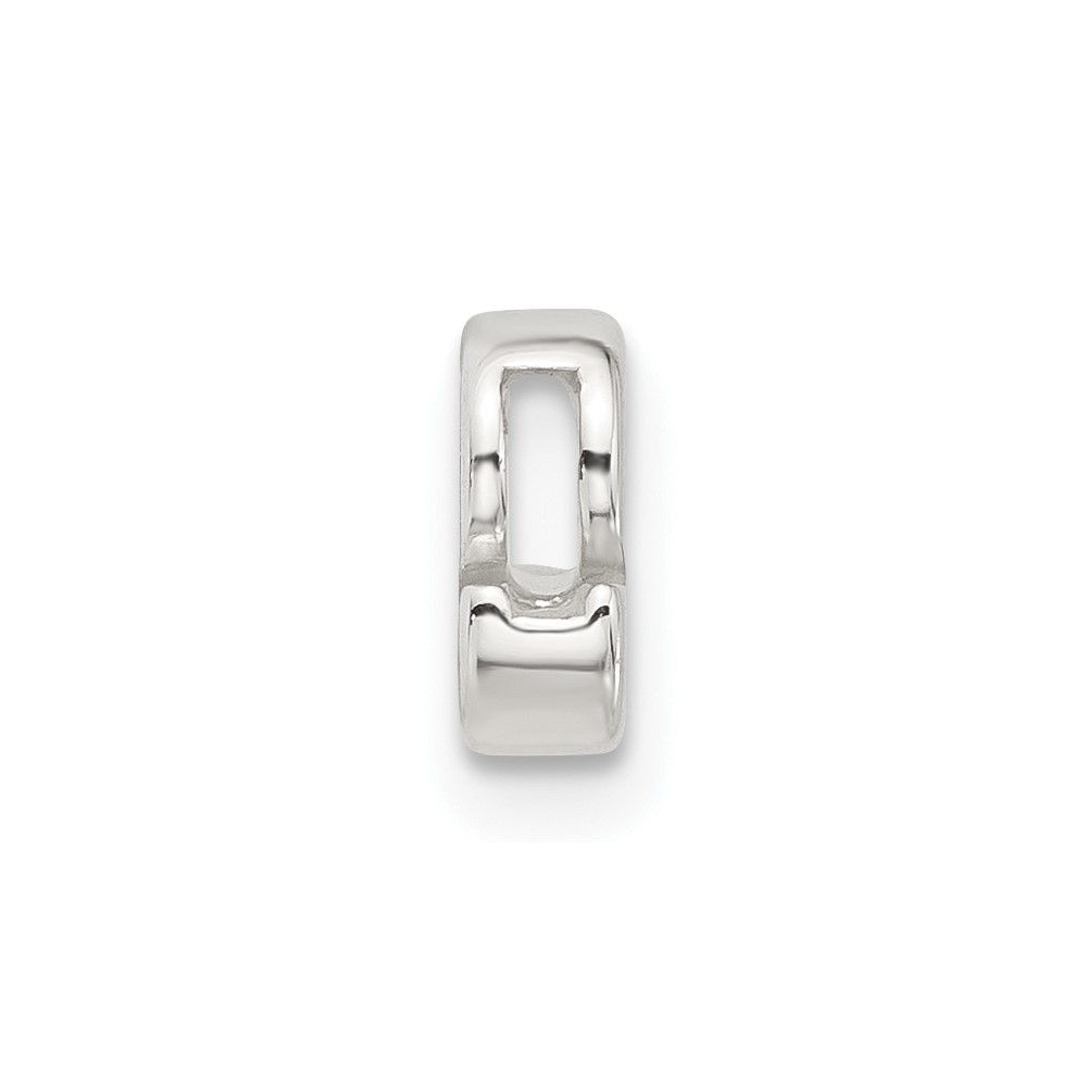 Sterling Silver E-coated Letter S Slide Charm (QC11488S)