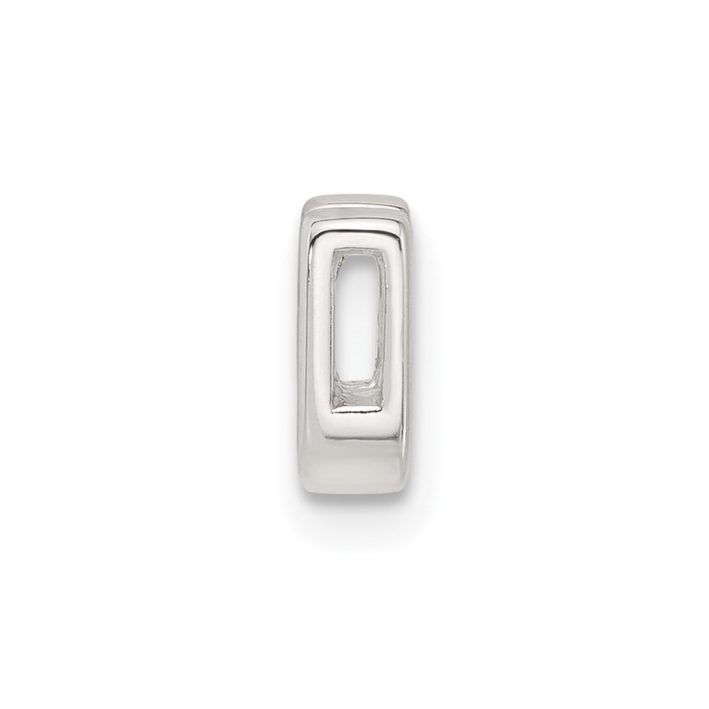 Sterling Silver E-coated Letter U Slide Charm (QC11488U)