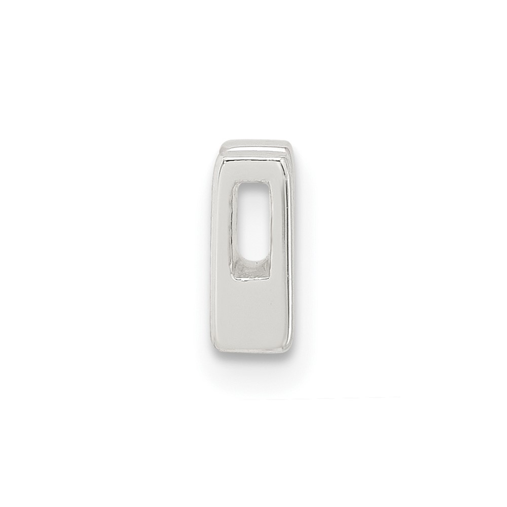 Sterling Silver E-coated Letter V Slide Charm (QC11488V)