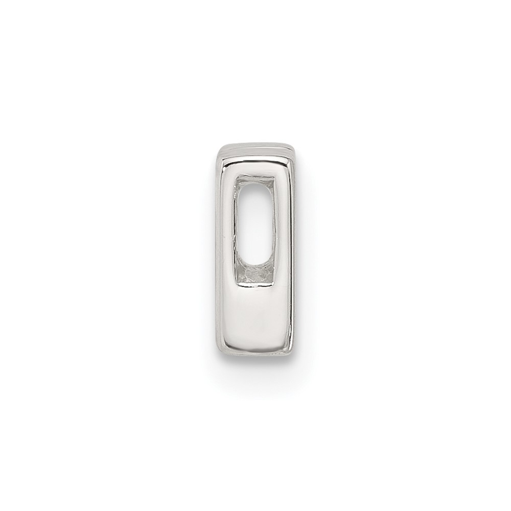 Sterling Silver E-coated Letter W Slide Charm (QC11488W)
