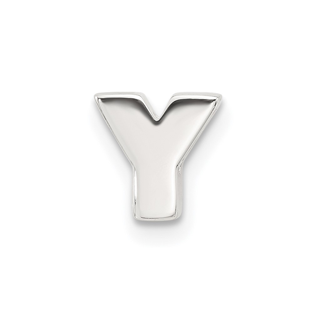 Sterling Silver E-coated Letter Y Slide Charm (QC11488Y)