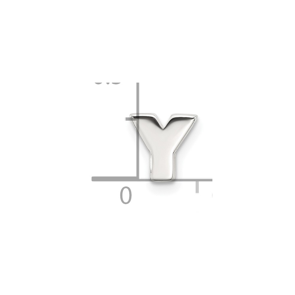 Sterling Silver E-coated Letter Y Slide Charm (QC11488Y)