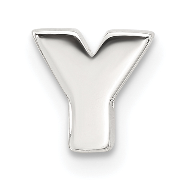Sterling Silver E-coated Letter Y Slide Charm (QC11488Y)