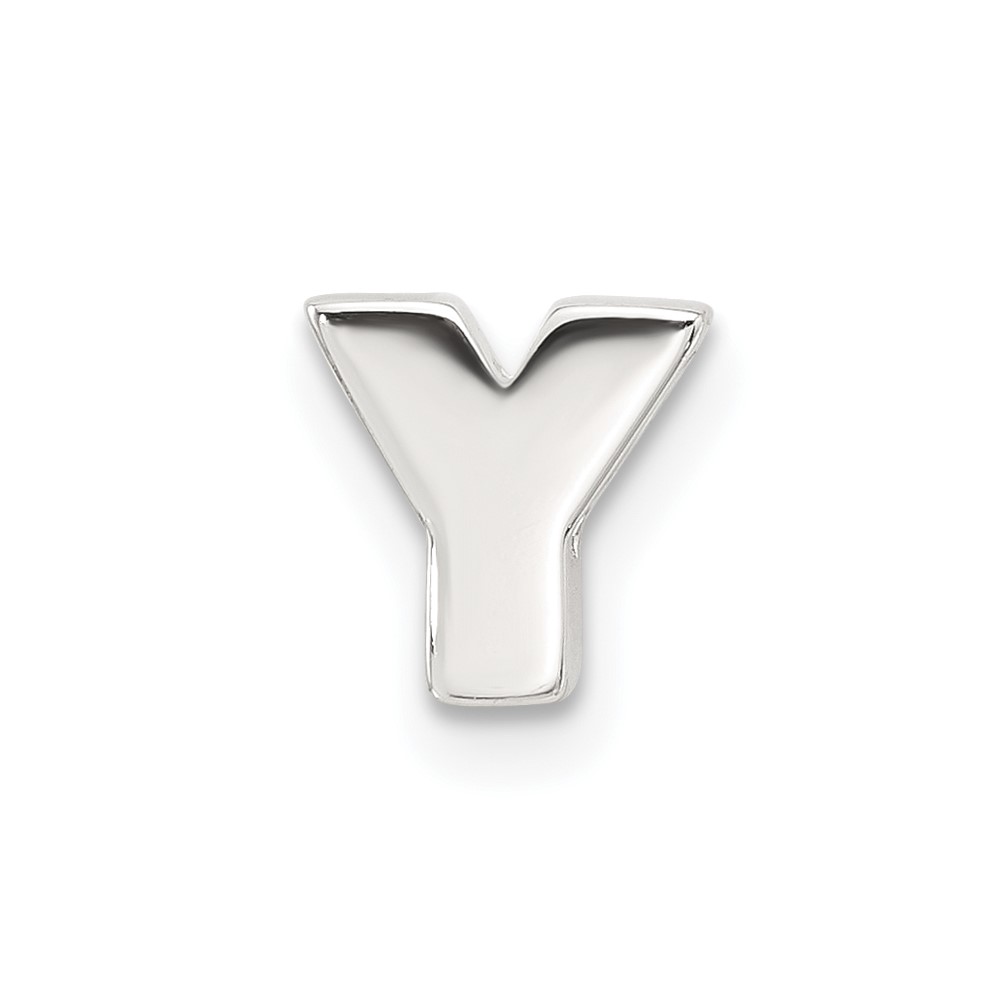 Sterling Silver E-coated Letter Y Slide Charm (QC11488Y)
