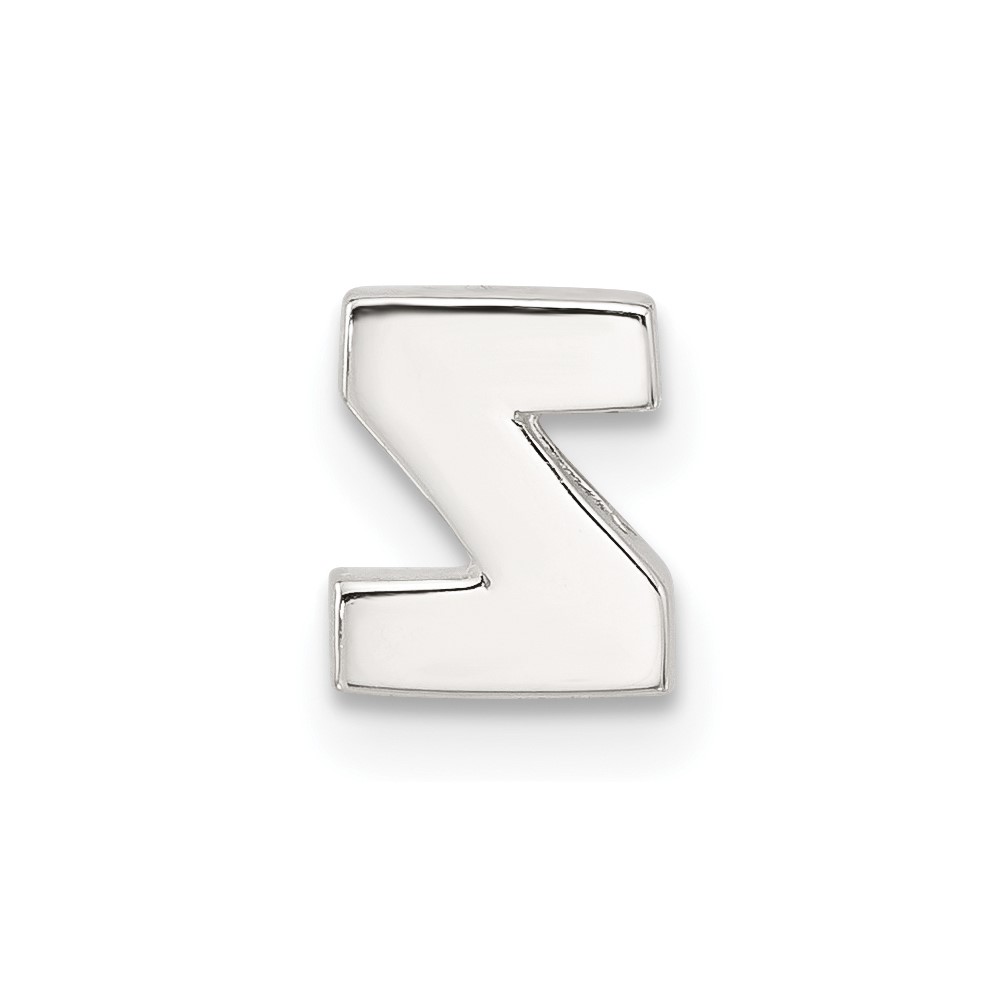 Sterling Silver E-coated Letter Z Slide Charm (QC11488Z)