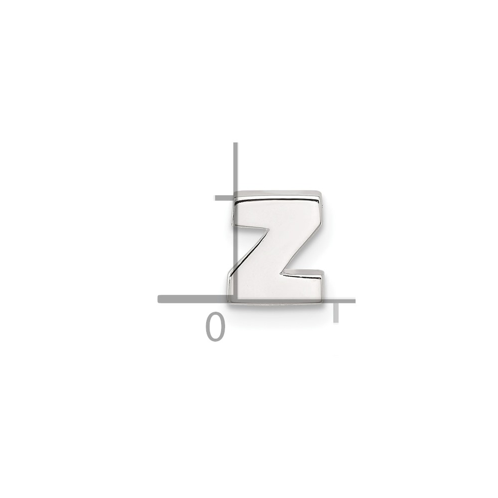 Sterling Silver E-coated Letter Z Slide Charm (QC11488Z)