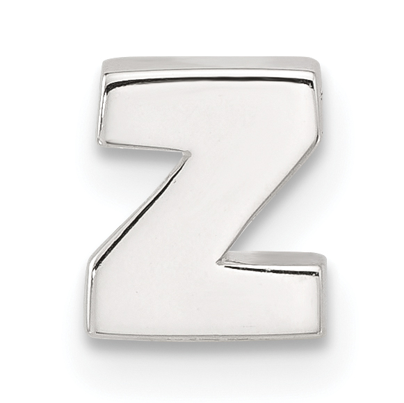 Sterling Silver E-coated Letter Z Slide Charm (QC11488Z)