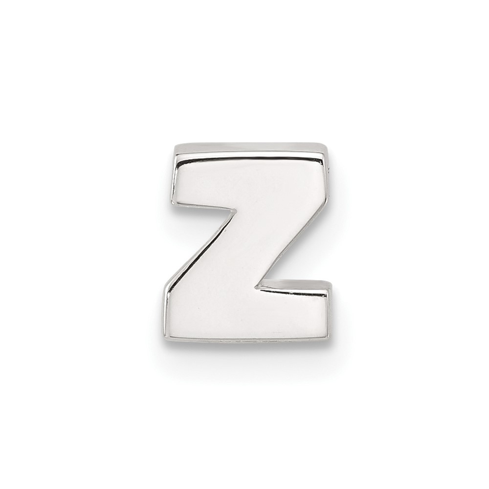 Sterling Silver E-coated Letter Z Slide Charm (QC11488Z)
