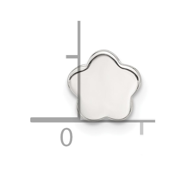 Sterling Silver E-coated Flower Slide Charm