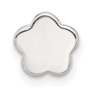 Sterling Silver E-coated Flower Slide Charm