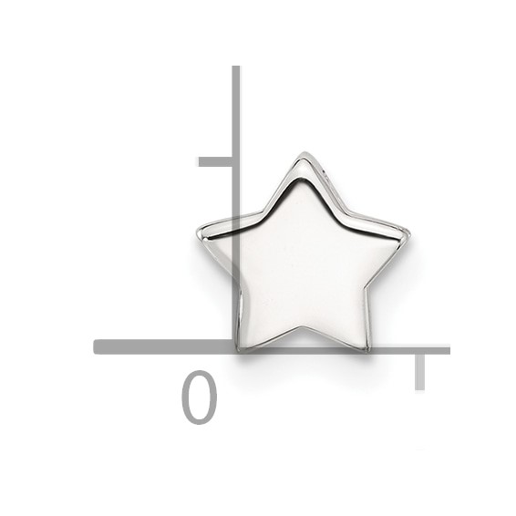 Sterling Silver E-coated Star Slide Charm