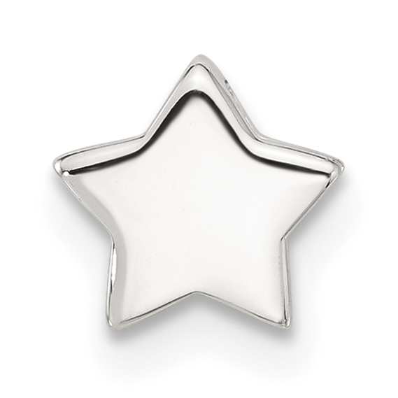 Sterling Silver E-coated Star Slide Charm (QC11492)