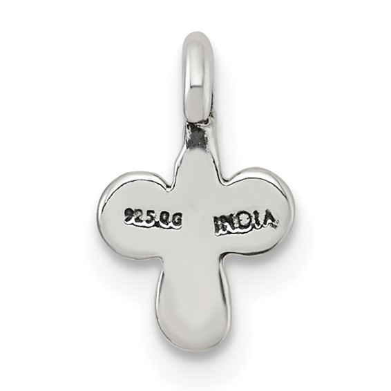 Sterling Silver Polished and Antiqued Fancy Charm