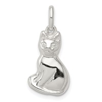 Sterling Silver Cat Charm view 1