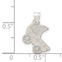 Sterling Silver Baby Buggy Charm view 3