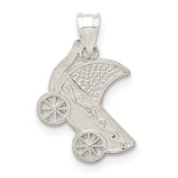 Sterling Silver Baby Buggy Charm view 1