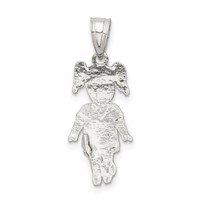 Sterling Silver Sports Soccer Player Girl Charm view 4