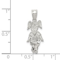 Sterling Silver Sports Soccer Player Girl Charm view 3