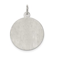 Sterling Silver Rhodium-plated Caduceus Disc view 4