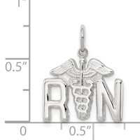 Sterling Silver Nurse Symbol Charm view 3