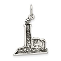 Sterling Silver Antiqued Lighthouse Charm view 3