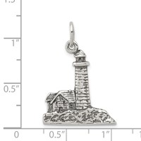 Sterling Silver Antiqued Lighthouse Charm view 4