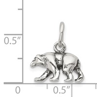 Sterling Silver Bear Charm view 4