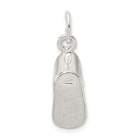 Sterling Silver Polished 3-D Baby Shoe Charm view 4