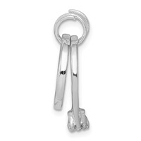 Sterling Silver Rhodium-plated Wedding Ring Set Charm view 2