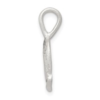 Sterling Silver Textured Boy Head Charm view 2