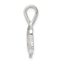 Sterling Silver Textured Girl Head Charm view 2