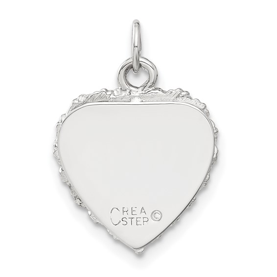 Sterling Silver D/C To My Maid of Honor Heart Disc Charm