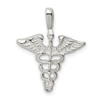 Sterling Silver Caduceus Charm view 4