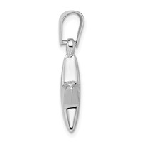 Sterling Silver Rhodium-plated Polished 3-D Star Charm view 2
