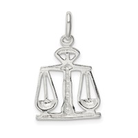 Sterling Silver Scales of Justice Charm view 4