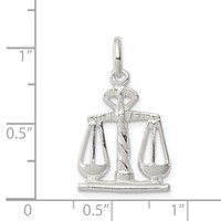 Sterling Silver Scales of Justice Charm view 3