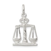 Sterling Silver Scales of Justice Charm view 1