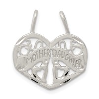 Sterling Silver Polished Mother Daughter 2-Piece Break-Apart Charm view 1