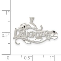 Sterling Silver Daughter Charm view 3