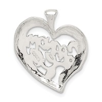 Sterling Silver Polished Grandma Heart Charm view 4